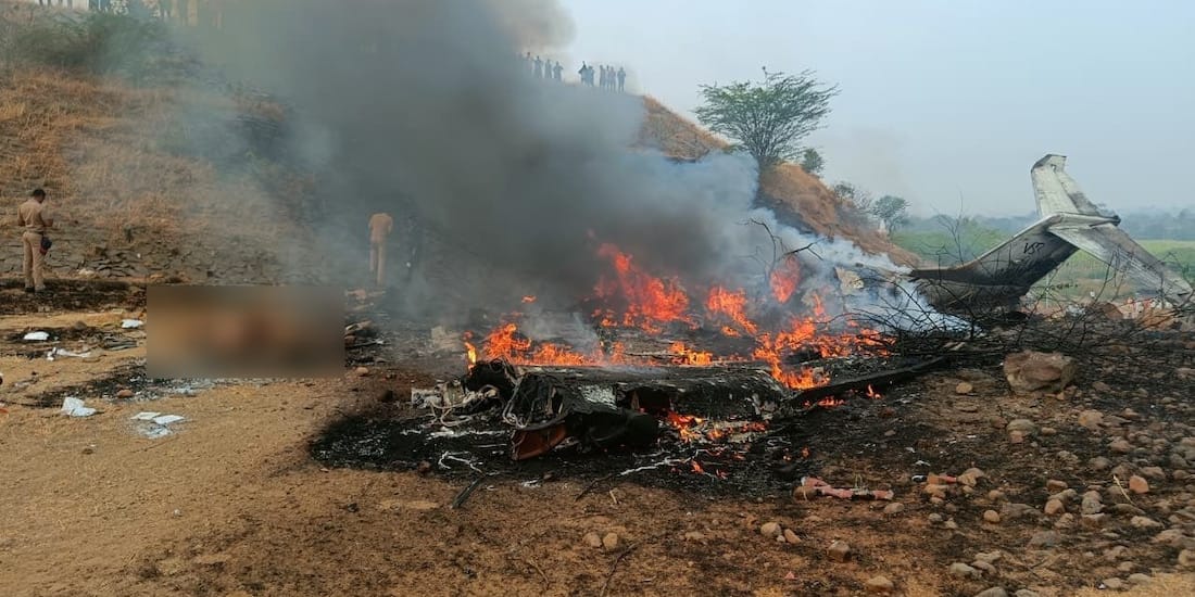 Tragedia aérea en India: murió un viceprimer ministro al caer un avión privado