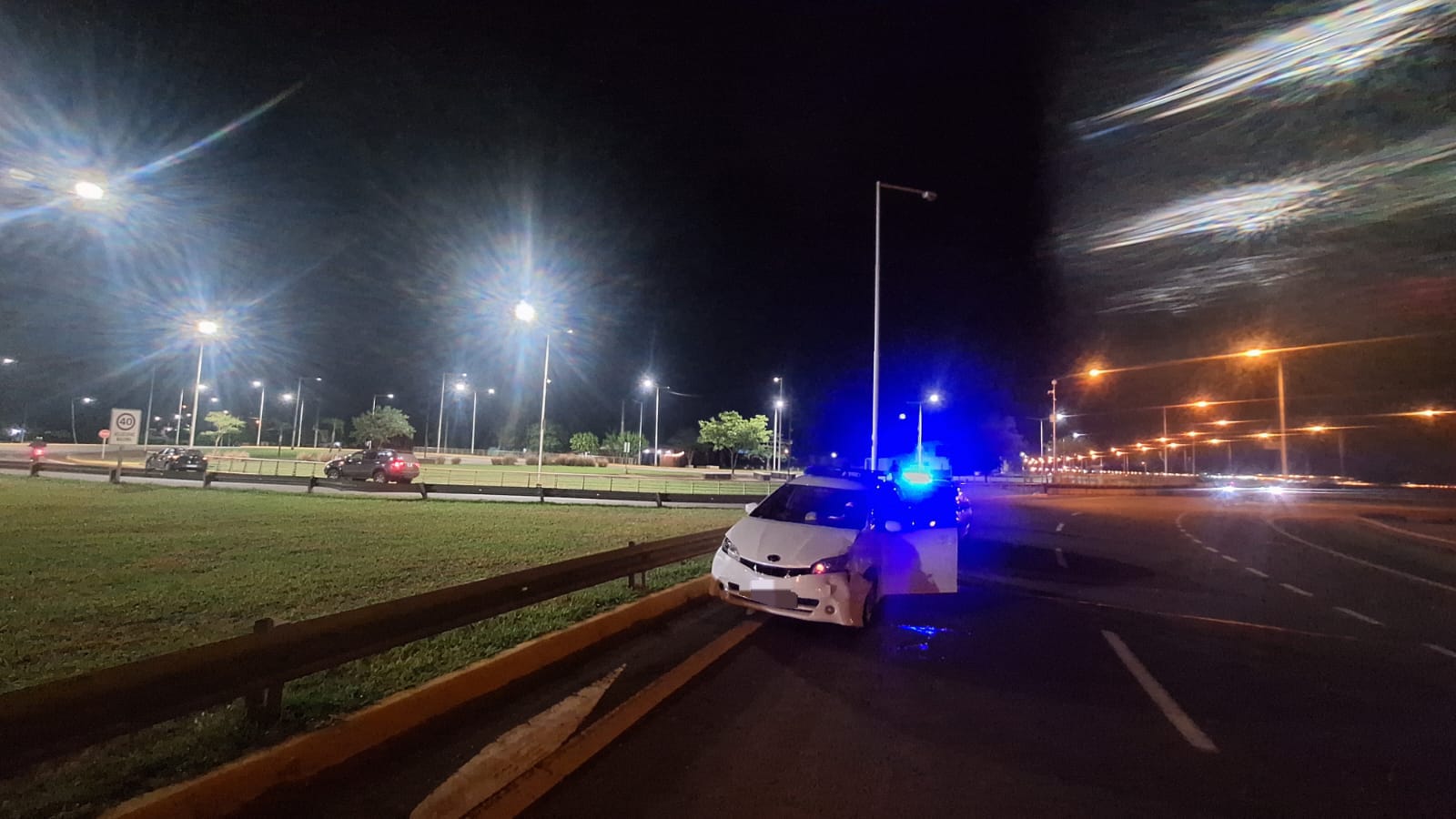 Siniestro vial sin lesionados en la rotonda de Acceso Sur en Posadas