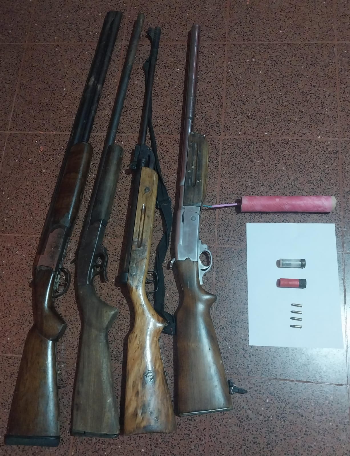 Hallaron escopetas, municiones y un explosivo artesanal ocultos en el Parque Provincial Esmeralda