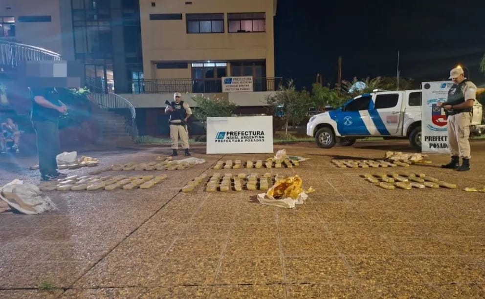 Prefectura secuestró droga por $950 millones en Misiones y Corrientes
