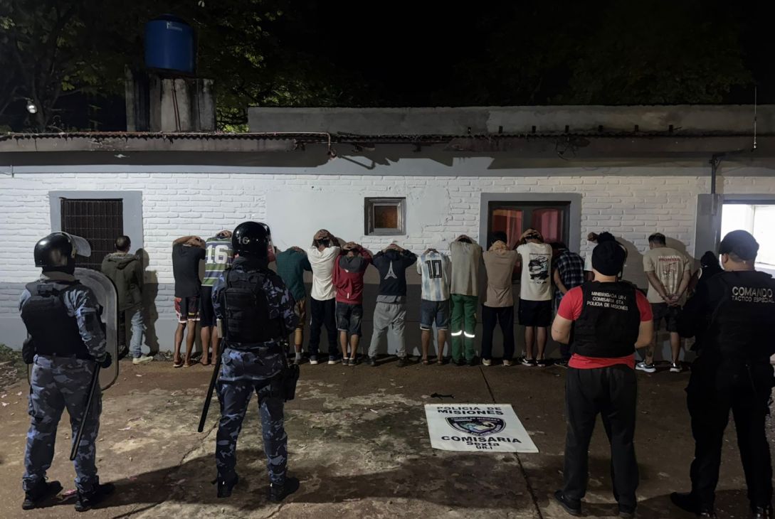 Doce detenidos en un operativo de prevención en Posadas