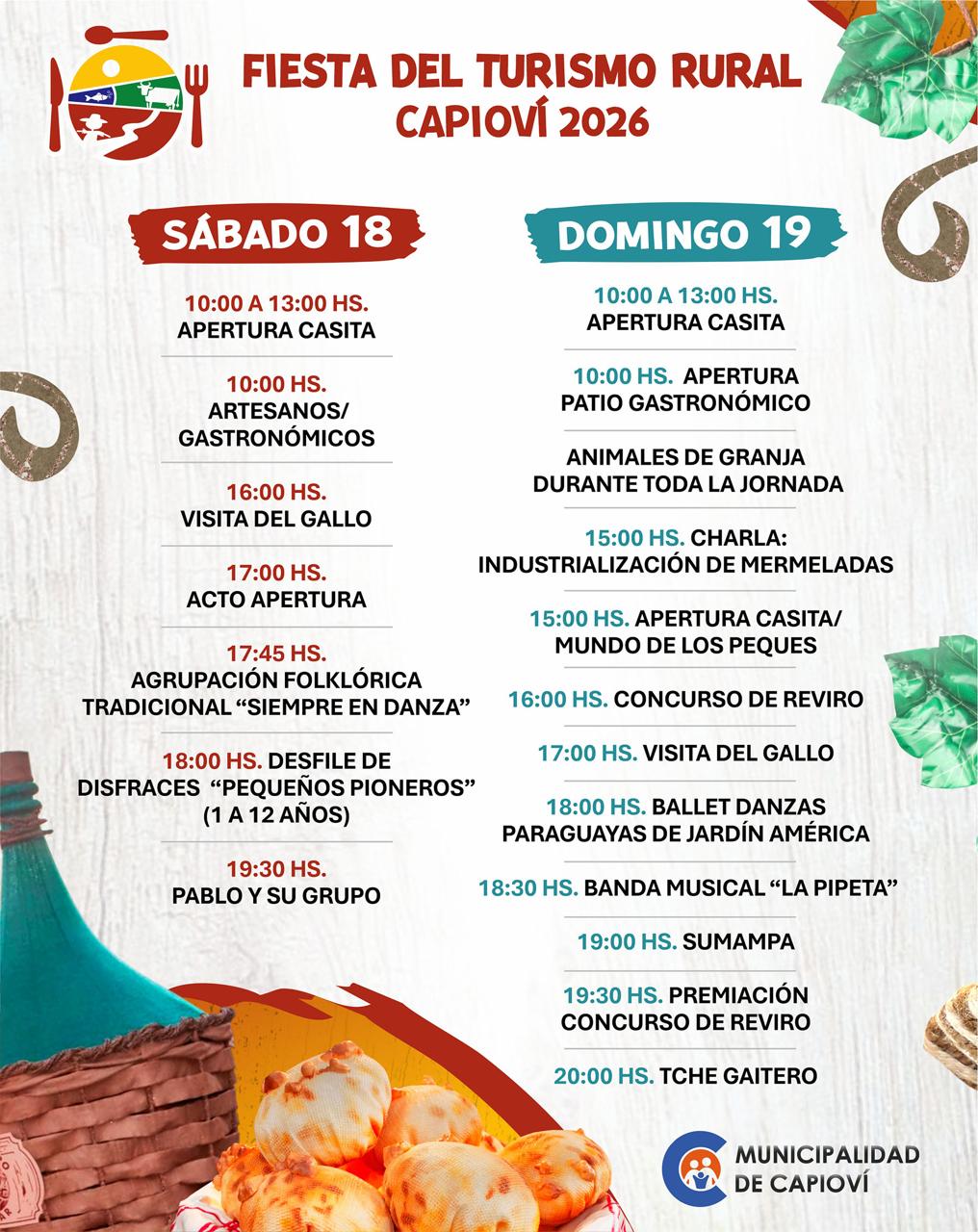 ¡Capioví se prepara para la XV Fiesta del Turismo Rural! Tradición, música y sabor misionero en estas vacaciones de invierno