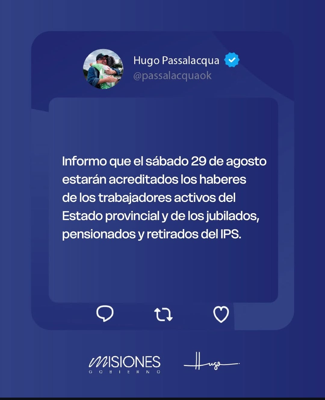 Activos, jubilados y pensionados de Misiones tendrán depositados sus sueldos este sábado