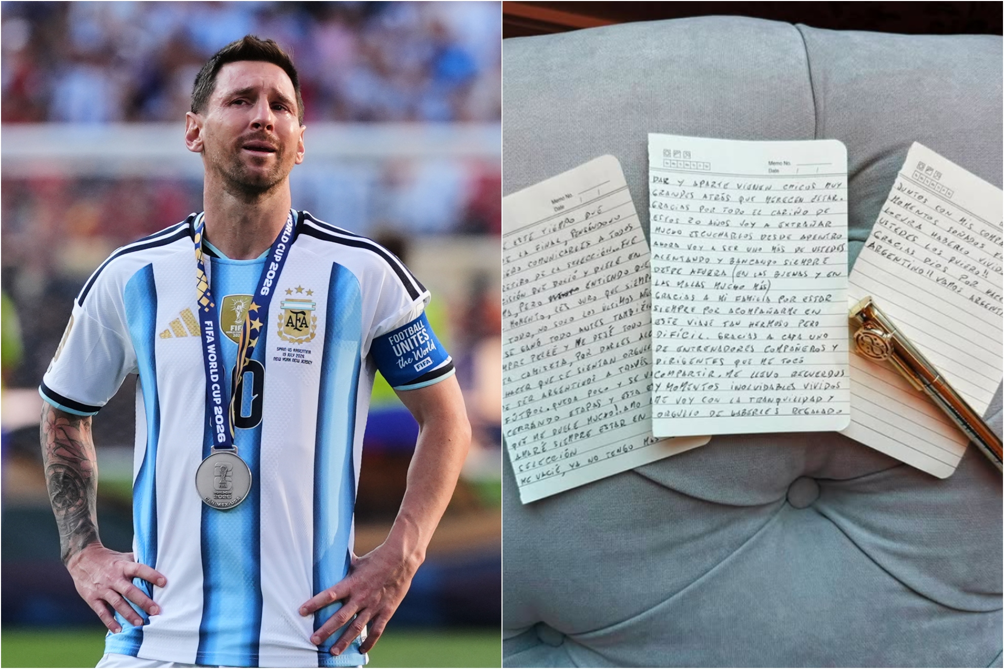 Messi anunció su retiro de la Selección Argentina: se termina una era