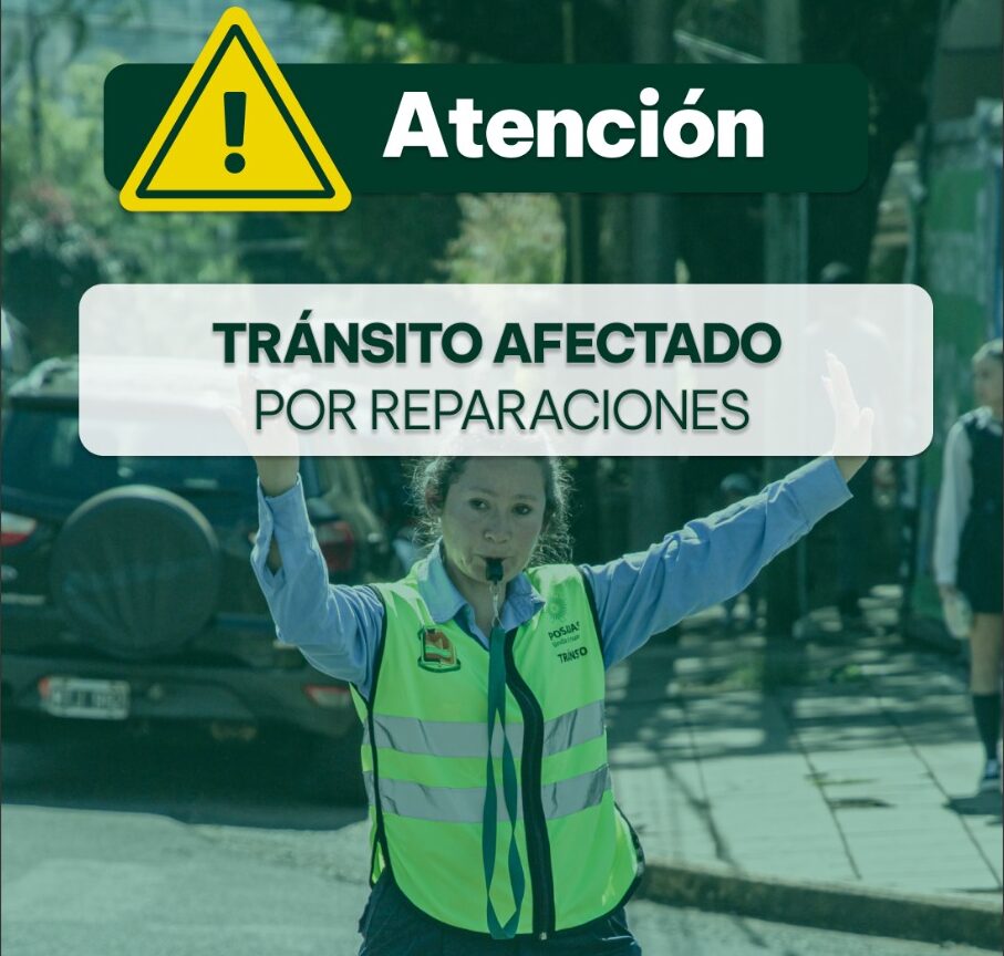 Alerta de tránsito en Posadas: se dañó el asfalto en el centro por una falla en la red de agua